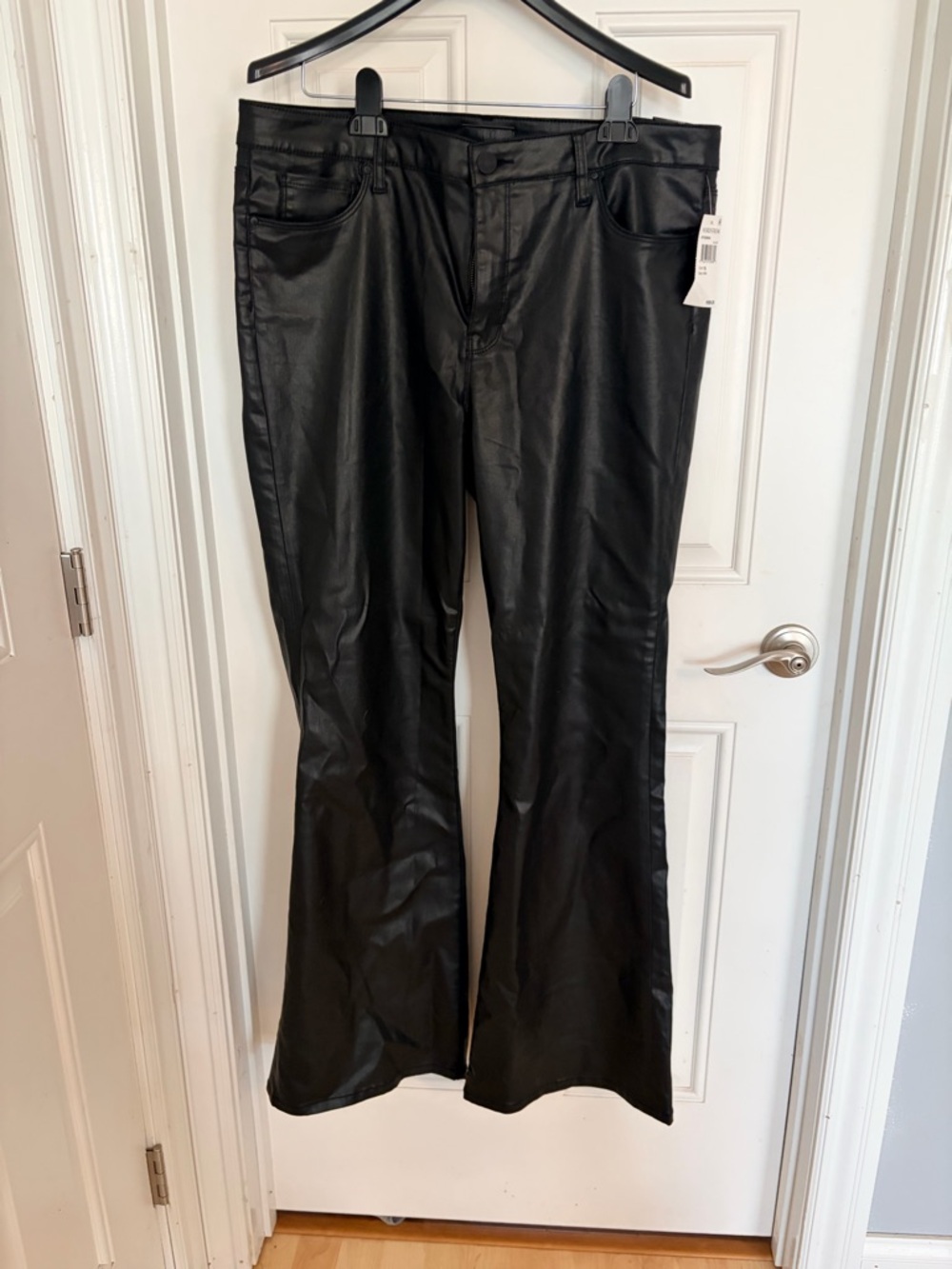 Kut from the Kloth Black Bootcut Faux Leather Jeans